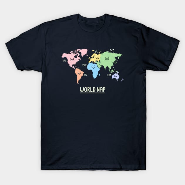 World Nap T-Shirt by HandsOffMyDinosaur